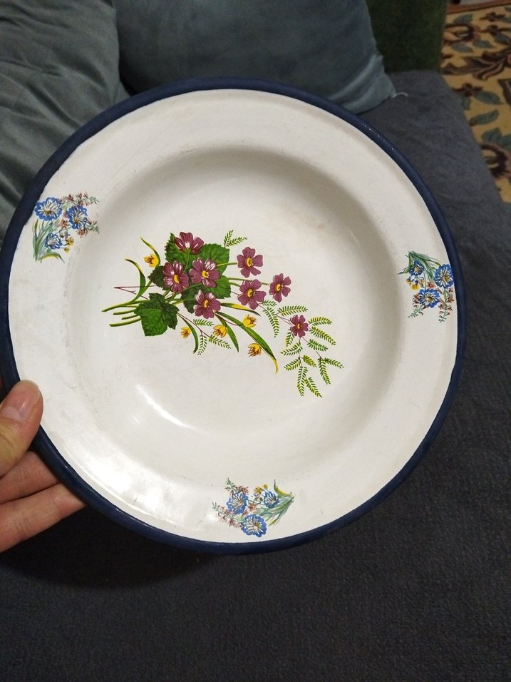 Eski, emaye tabak - Görsel 2