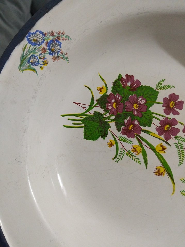 Eski, emaye tabak - Görsel 3