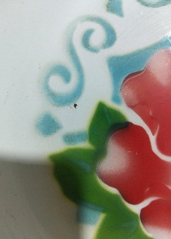 Eski, damgalı emaye tabak - Görsel 4