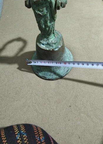 Eski, bronz Meryem Ana fiğürlü çan - Görsel 9