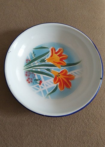 Çiçek Desenli Pastel Renkli Tabak - Görsel 5