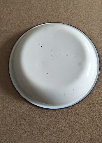 Mavi Kenarlı Çiçek Desenli Tabak - Görsel 4