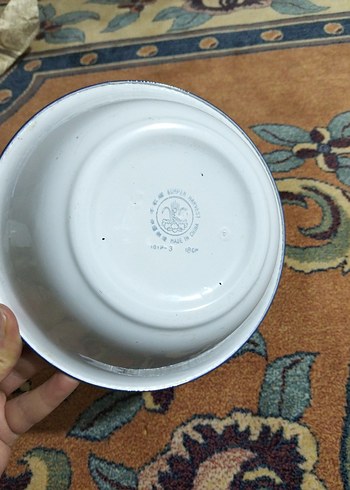 vintage, Avrupa emaye tabak - Görsel 4