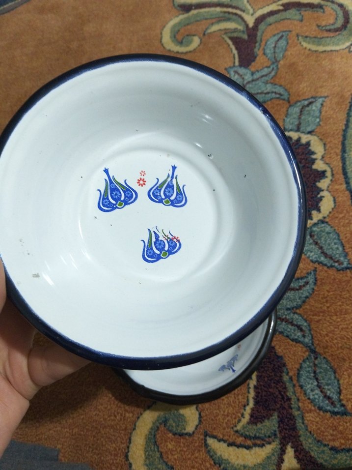 vintage, emaye tabaklar - Görsel 2