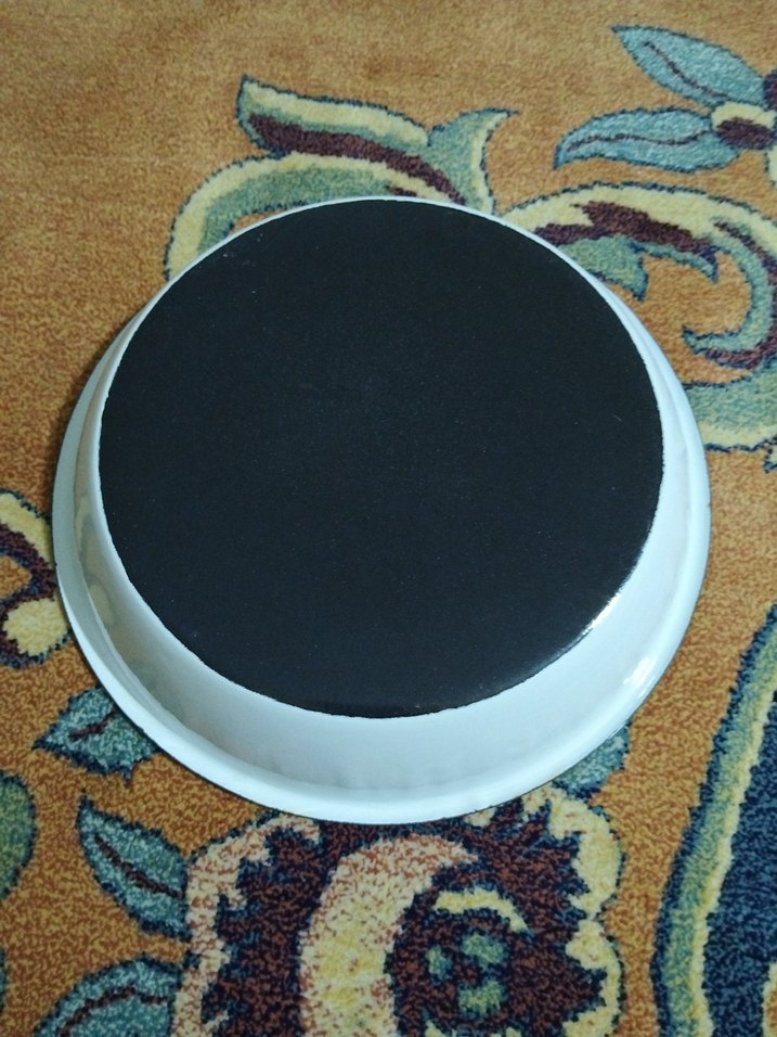 vintage, emaye büyük tabak - Görsel 3