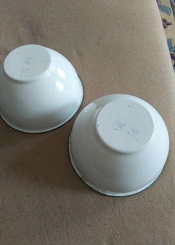 vintage, emaye büyük kaseler - Görsel 6