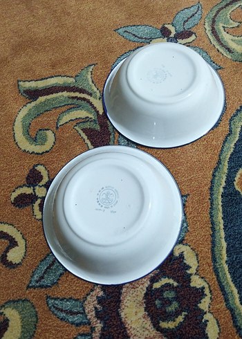 vintage, Avrupa emaye tabaklar - Görsel 5