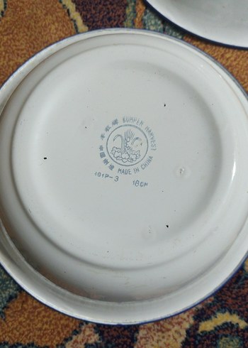 vintage, Avrupa emaye tabaklar - Görsel 6