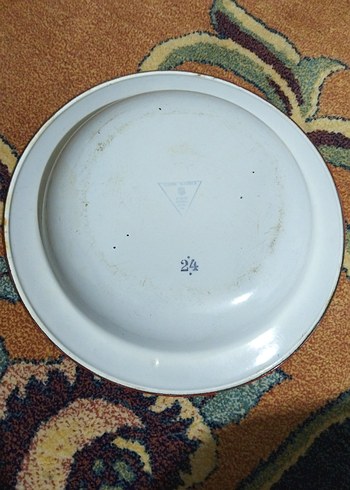 vintage, Avrupa emaye tabak - Görsel 6