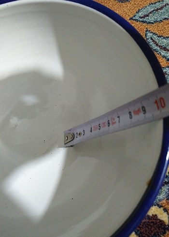 vintage, emaye ayaklı kase - Görsel 6