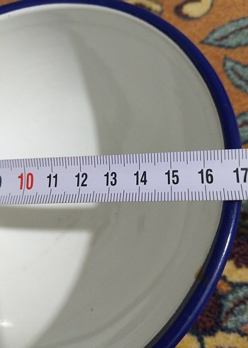 vintage, emaye ayaklı kase - Görsel 5