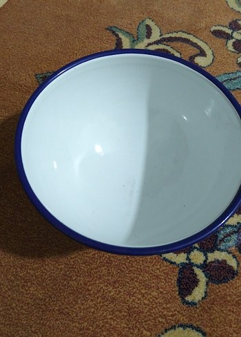 vintage, emaye ayaklı kase - Görsel 3