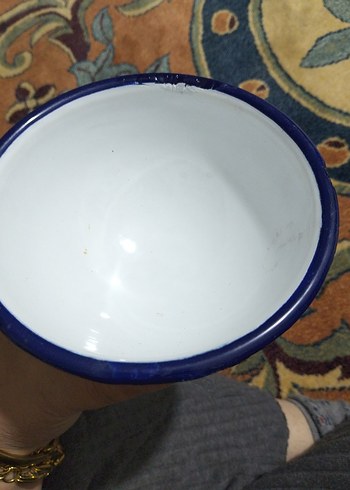 vintage, emaye tabak - Görsel 8