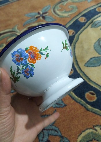 vintage, emaye tabak - Görsel 5