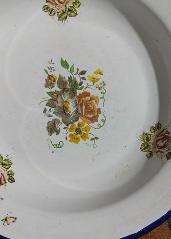 vintage, emaye tabak - Görsel 4