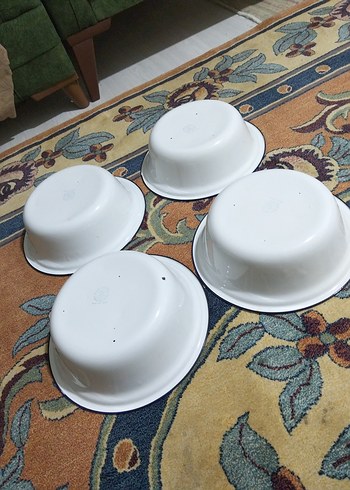 Vintage, Avrupa emaye, hamur leğenleri - Görsel 6