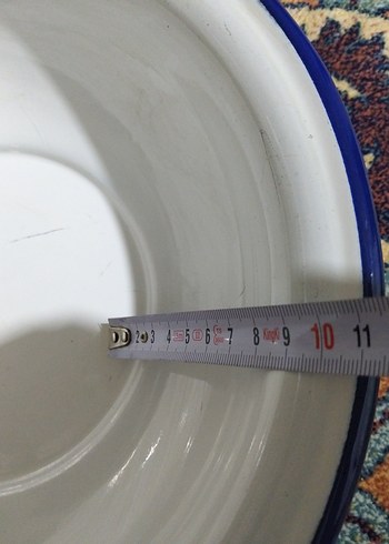 vintage, emaye hamur leğeni - Görsel 5