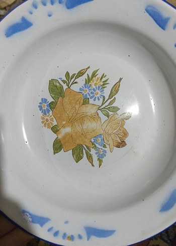 vintage, emaye tabak - Görsel 2