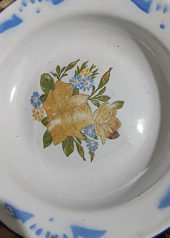 vintage, emaye tabak - Görsel 3