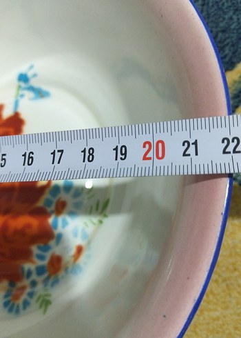 vintage, Avrupa emaye tabak - Görsel 7