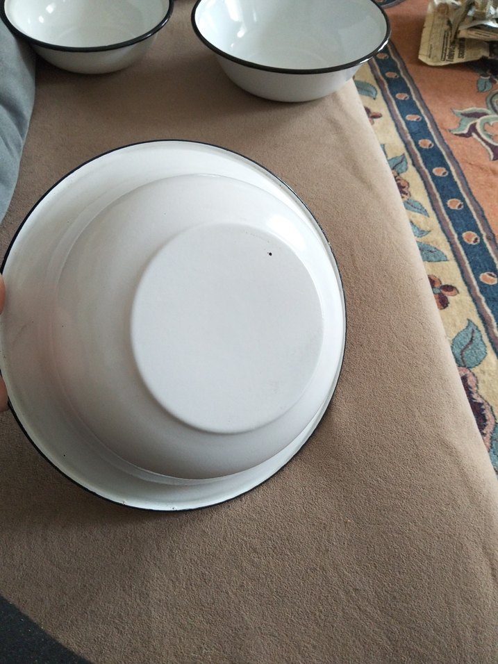 vintage, emaye hamur leğeni - Görsel 2