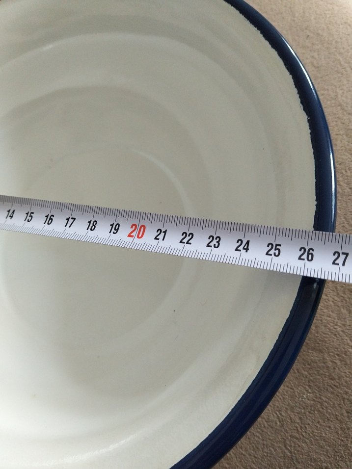 vintage, emaye hamur leğeni - Görsel 3