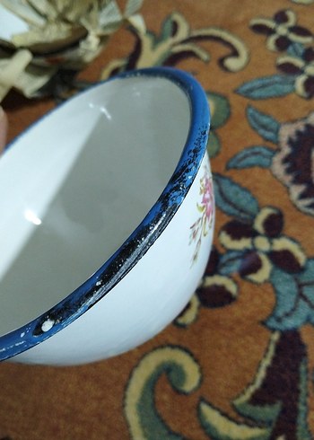 vintage, emaye kase - Görsel 4