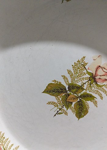 vintage, emaye büyük tabak - Görsel 2