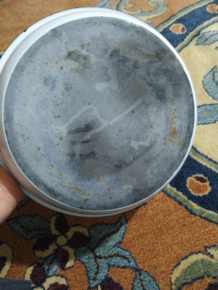 vintage, emaye büyük tabak - Görsel 4