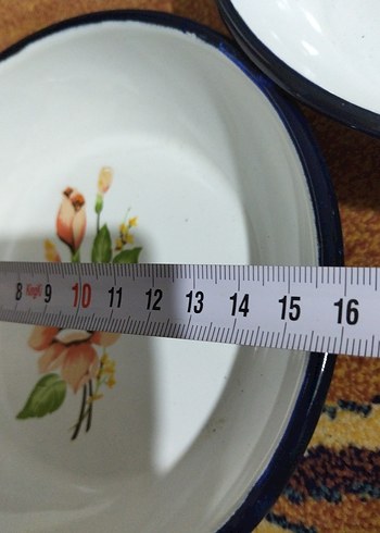 Çiçek Desenli Beyaz Tabak Seti - Görsel 4