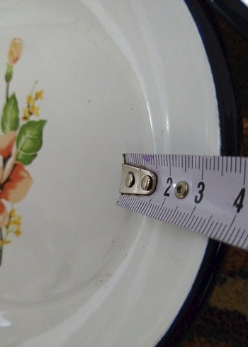 Çiçek Desenli Beyaz Tabak Seti - Görsel 5