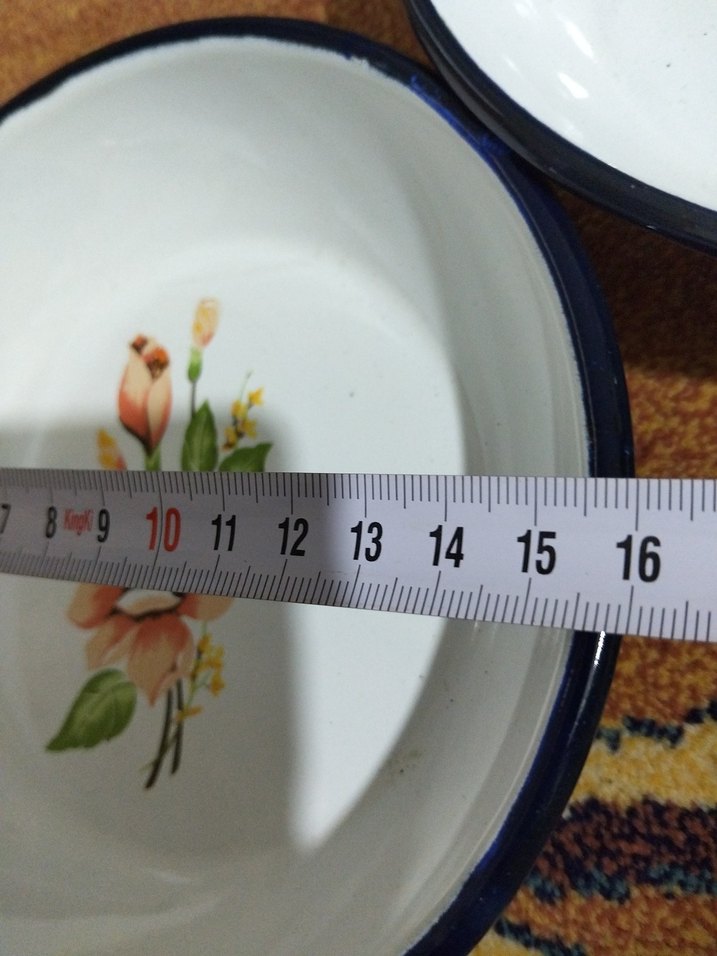 Çiçek Desenli Beyaz Tabak Seti - Görsel 4