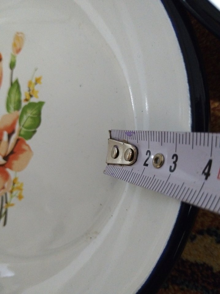 Çiçek Desenli Beyaz Tabak Seti - Görsel 5