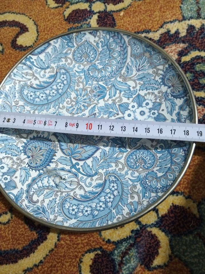 Bohem Desenli Koyu Mavi Tabak - Görsel 4