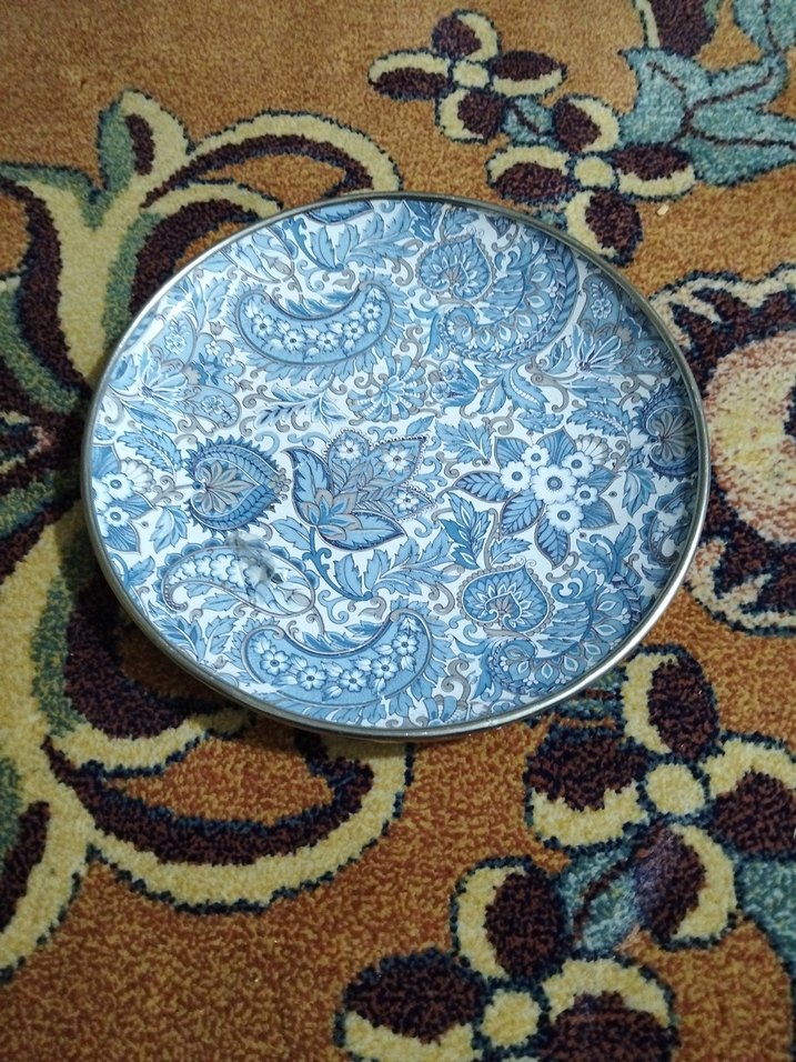 Bohem Desenli Koyu Mavi Tabak - Görsel 2