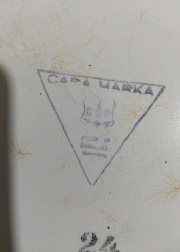 vintage, Avrupa emaye tabak - Görsel 7