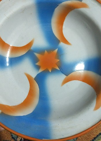 vintage, Avrupa emaye tabak - Görsel 4