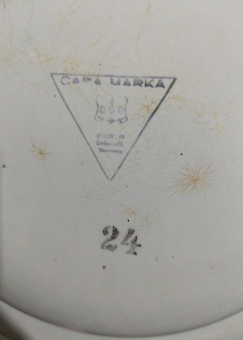 vintage, Avrupa emaye tabak - Görsel 6