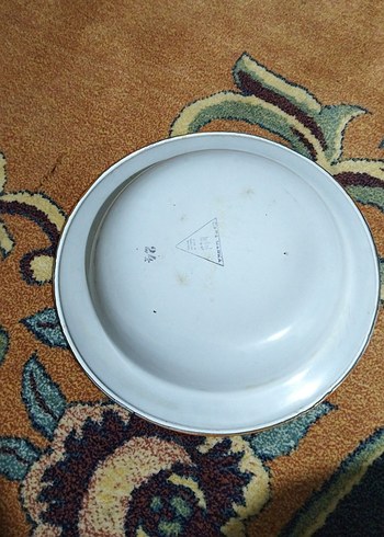 vintage, Avrupa emaye tabak - Görsel 5