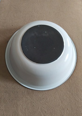 vintage, emaye derin tabak - Görsel 4