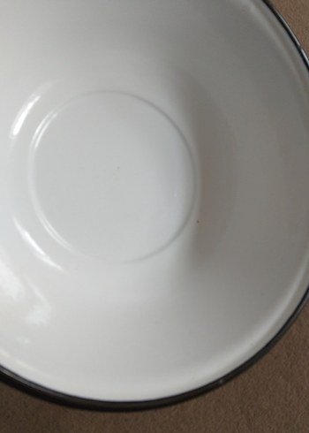 vintage, emaye derin tabak - Görsel 3