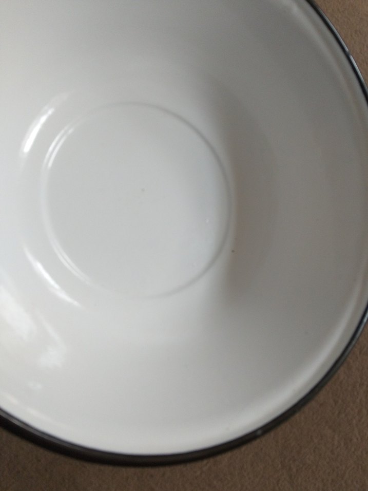 vintage, emaye derin tabak - Görsel 3