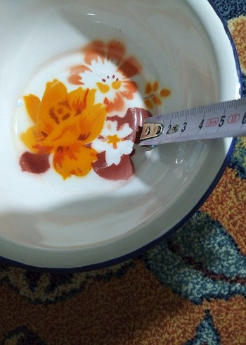 vintage, emaye kase - Görsel 6