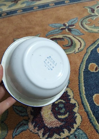 vintage, emaye kase - Görsel 7