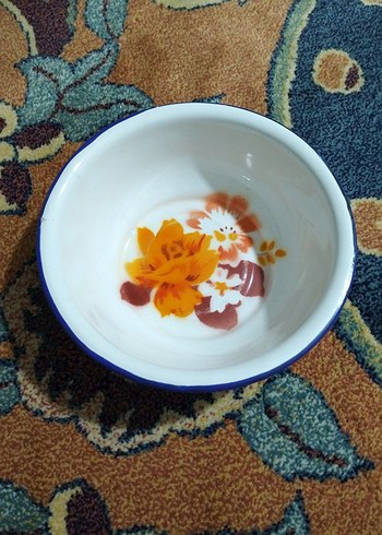 vintage, emaye kase - Görsel 4