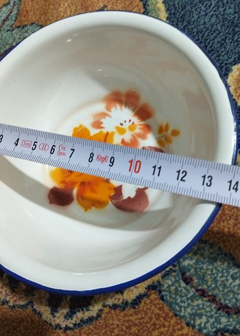 vintage, emaye kase - Görsel 5