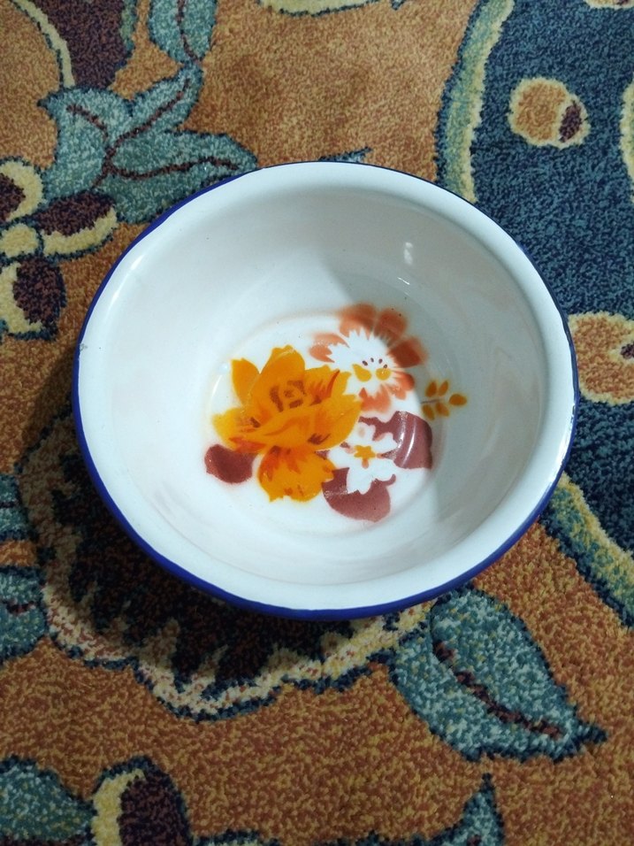 vintage, emaye kase - Görsel 4