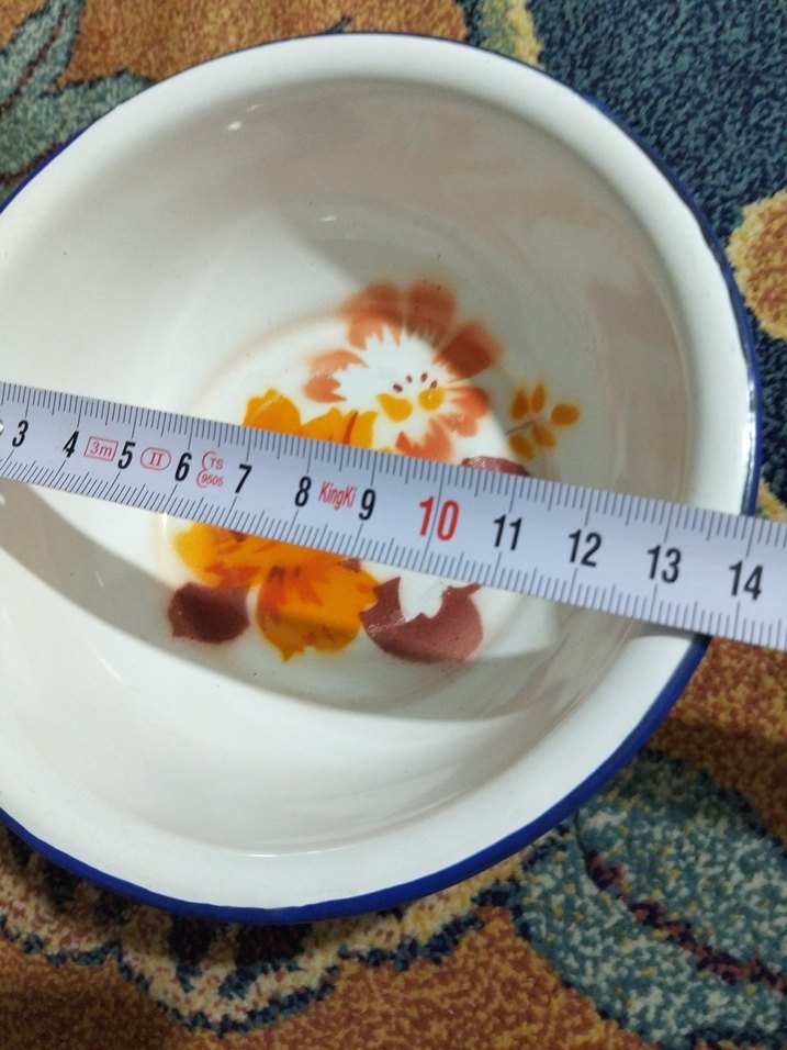 vintage, emaye kase - Görsel 5