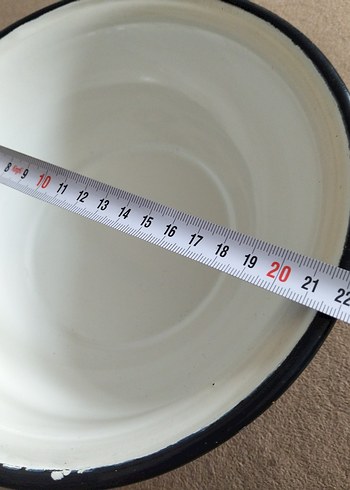 vintage, emaye derin tabak - Görsel 5