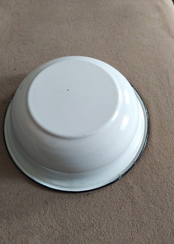 vintage, emaye derin tabak - Görsel 3